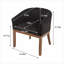 Chaise rembourrée de style Mid-Century pour la cuisine et la salle à manger avec accoudoirs-2083942361