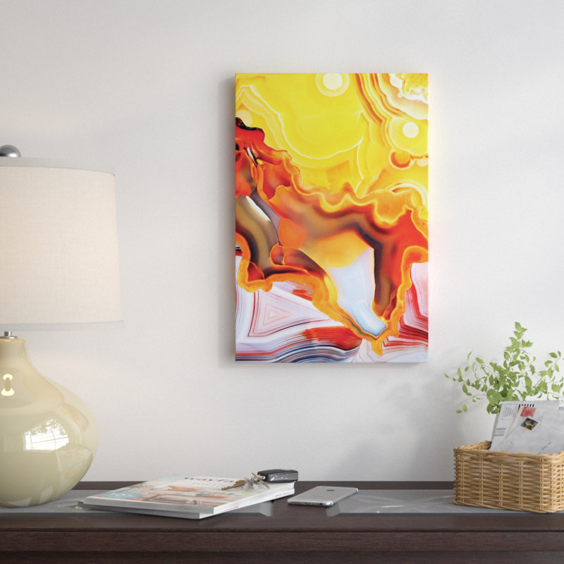 Impression sur toile tendue, fleurs de base earths, H 12 po x l 8 po x P 0,75 po, Toile