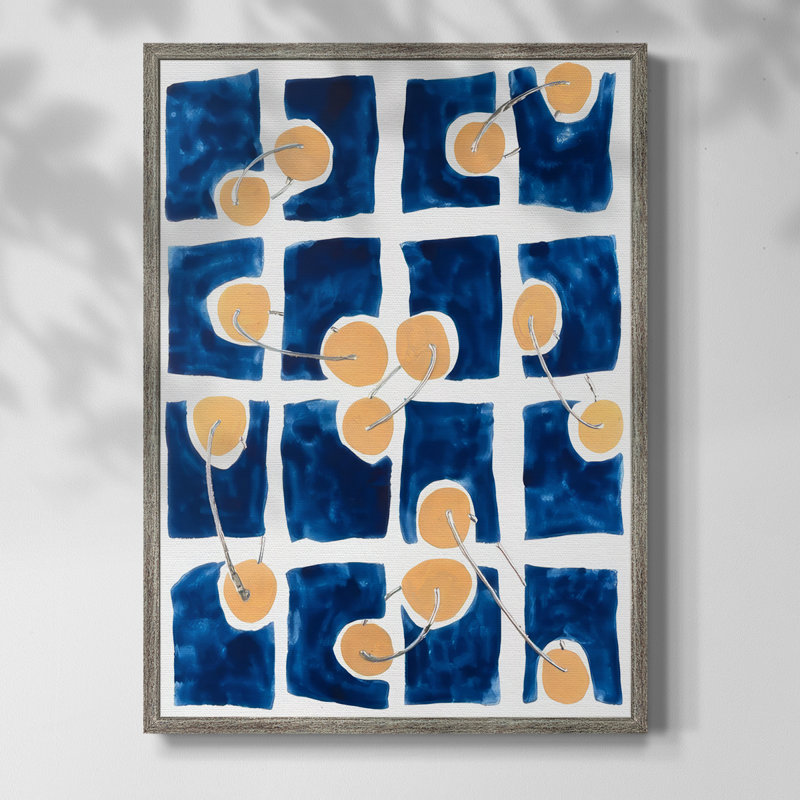 Abstract Abstract I, reproduction encadrée - bois massif, H 11 po x l 9 po