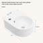 Lavabo de salle de bain mural rectangulaire en céramique 13X10,44 pouces avec trou de robinet simple