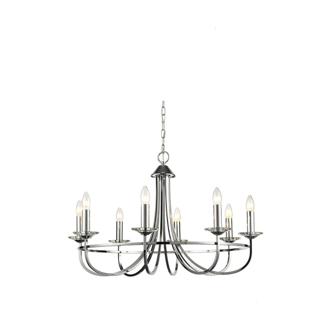 Asaya 8 - Light Chrome Kitchen Island Pendant
