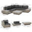 Outsunny 4 Pieces Rattan Garden Furniture Set Corner Sofa Light Grey