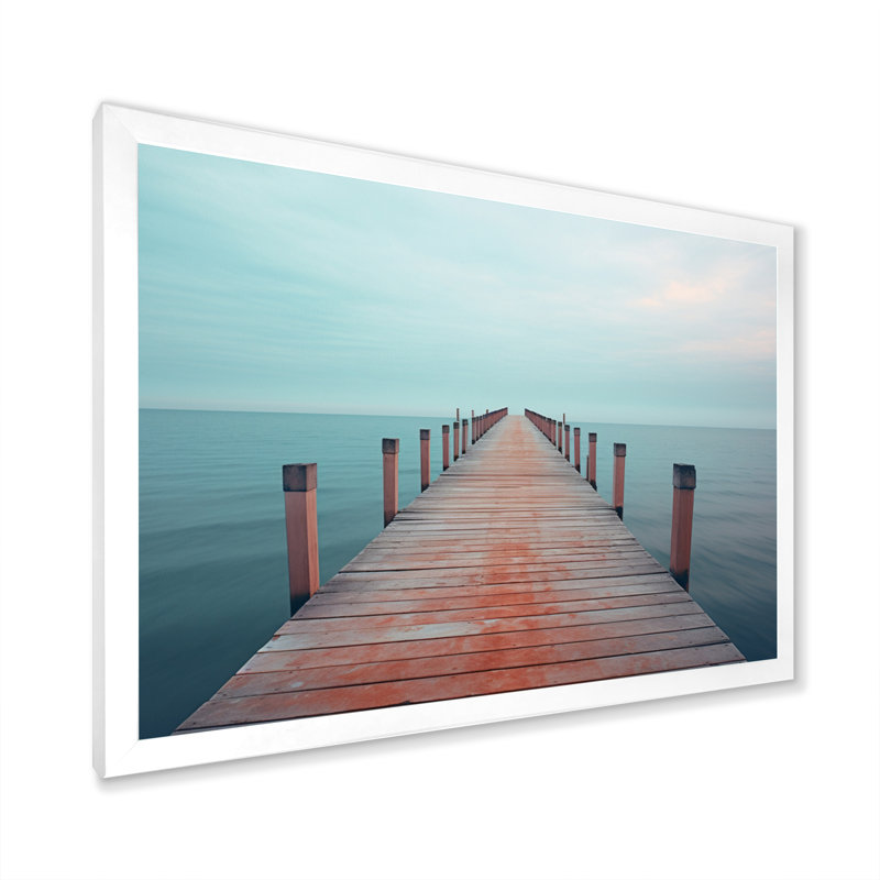 Tiphonnet Pier To Infinity II sur toile, H 24 po x l 32 po x P 1 po, Cadre simple blanc