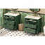Ensemble de meuble-lavabo simple 60 po avec lavabo en céramique 60 po (séparé), ensemble de meuble-lavabo autoportant avec 3 tiroirs, armoire de rangement à cadre en bois, vert