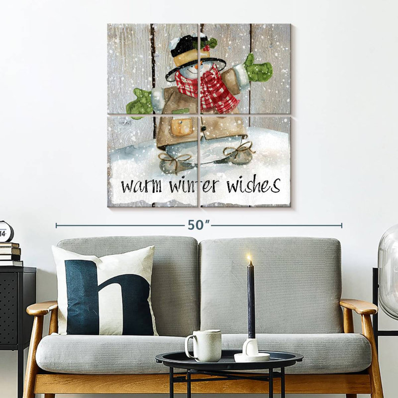 Bonhomme de neige Lelend Winter Wishes, H 32 po x l 32 po