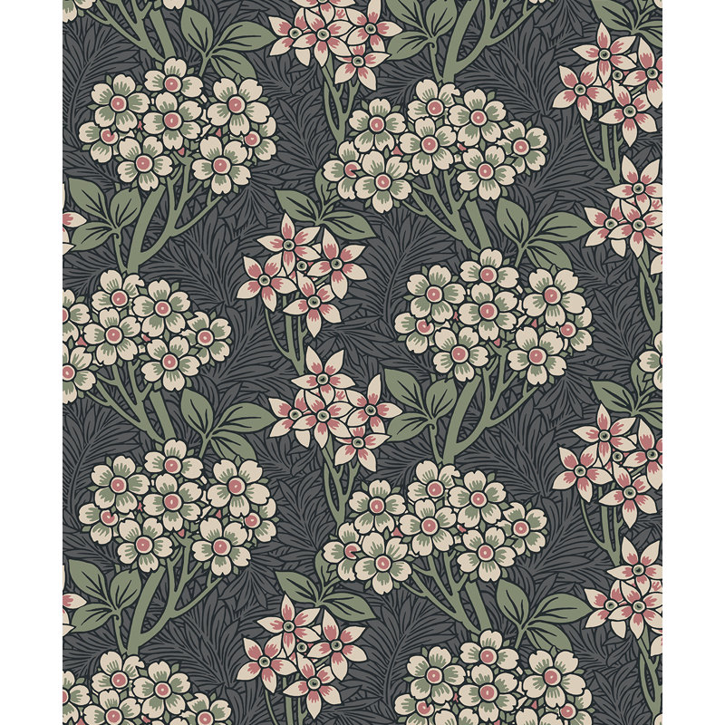 Rouleau de papier peint non tissé L 33 pi x l 20,9 po, Fumée / Vert