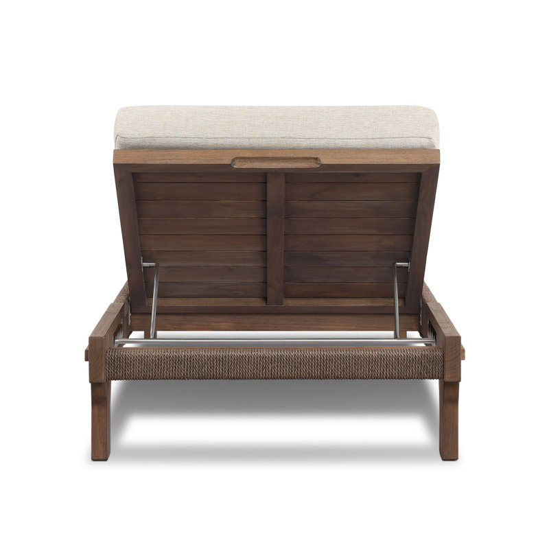 MOXIE Outdoor Teak Chaise Lounge