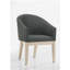 Ensemble de 2 fauteuils tonneau en tissu gris 23 po Neroli