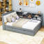 Lit plateforme avec couchette, tablettes et tête de lit en bois Corentin-2069705614-2069705651