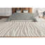 Tapis gris clair noué à la main de haute qualité