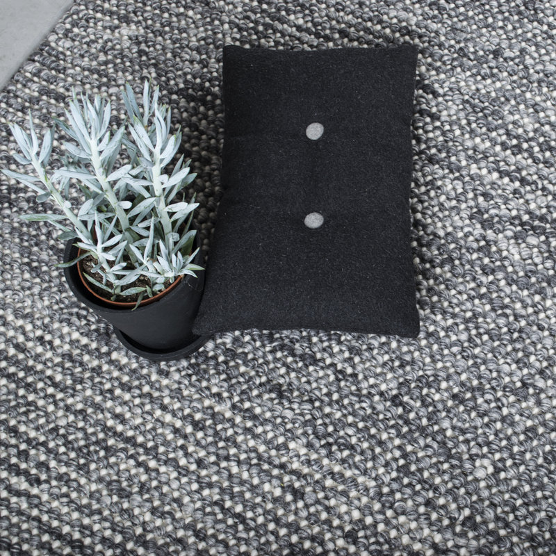 Gruver Hand Woven Dark Grey Indoor Rug, Rectangle 160 x 230cm