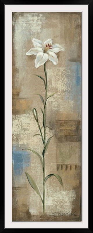 «Spring Grace I» par Silvia Vassileva, reproduction d'art, H 56 po x l 24 po x P 1 po, Cadre noir