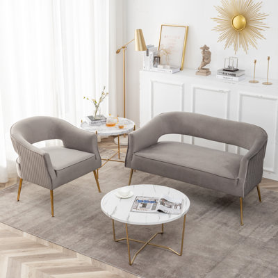 Chynna 2 - Piece Velvet Living Room Set