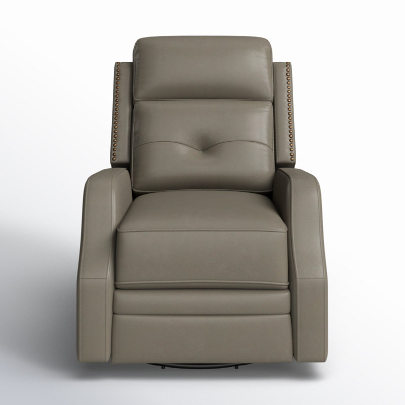 Fauteuil inclinable manuel pivotant Rudisill, Cuir véritable colombe