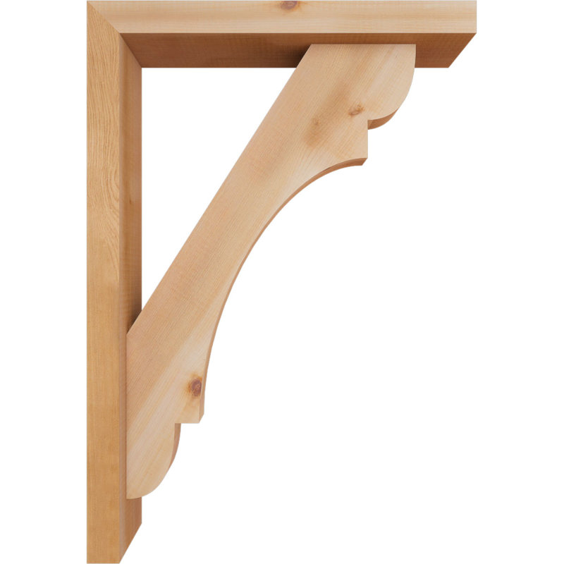 Olympic Block Offset Brace Bracket, 26 x 18, 3 1/2"W Western Red Cedar (Smooth)