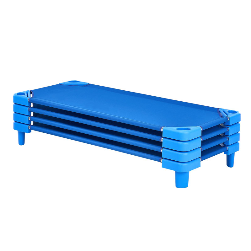 Ensemble de 4 lits de bébé empilables pour tout-petits - Lits de garderie portatifs pour lit de bébé Oxford