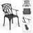 Aluminum Dining Chairs Set with Armrests