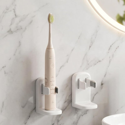 Paquet de 2 porte-brosse à dents électrique auto-adhésif