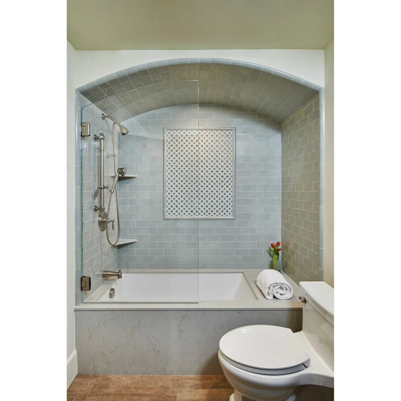 Lacey 60'' L Soaking Bathtub, White, Satin Brass