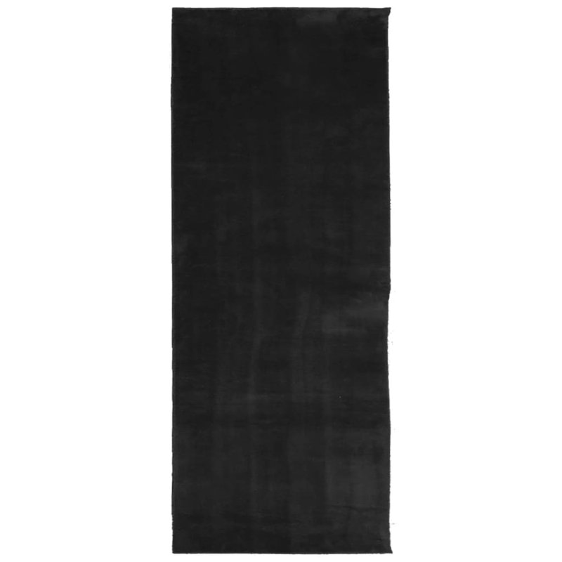 Rug "HUARTE" Short Pile Soft and Washable Black, Runner 80 x 200cm