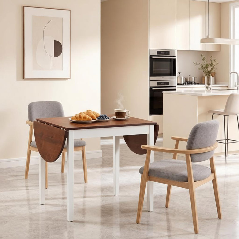 Table extensible avec abattant