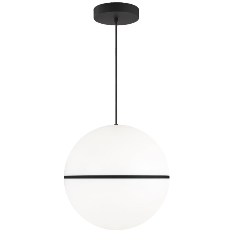Hanea 1 - Light LED Pendant, Nightshade Black, !8" H x 18" D x 18" W