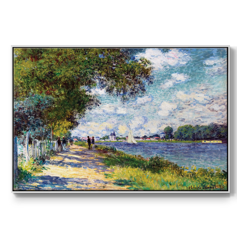 La seine à Argenteuil, 1875, reproduction d'art sur toile, H 17 po x l 25 po x P 2 po, Blanc