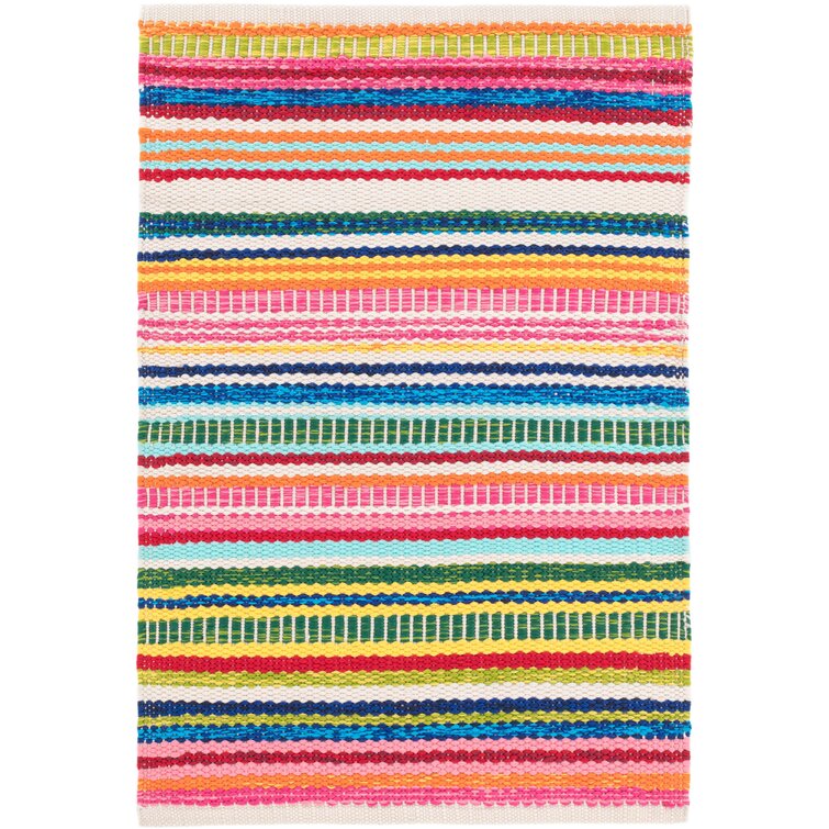 Red Multicolor Global Stripe Indoor Outdoor Rug - World Market