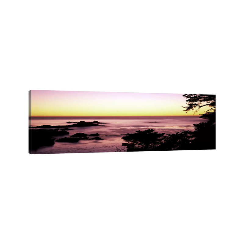 Sea At Sunset, Point Lobos State Reserve, Carmel, Monterey County, California, USA #2 - Wrapped Canvas Panoramic Print