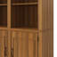 Grande armoire à vin avec lumières, 8 tablettes ouvertes et rangement inférieur-615972330