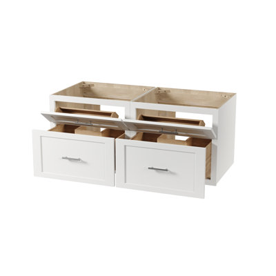 Ensemble de meuble-lavabo mural flottant double 48 po Disar