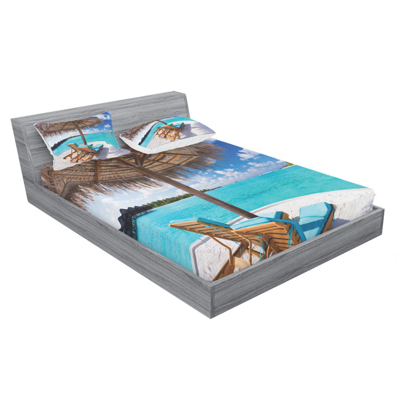 Microfiber Sheet Set, Queen Sheet Set with Fitted Sheet