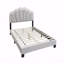 Cadre de lit plateforme tapissier en laine grand DEL, motif floral-1322470168