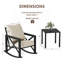 Chaises berçantes d'extérieur en osier avec coussins (ensemble de 2)-1624628442