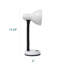 Lampe de bureau à col de cygne Frigon, blanc neige, 36,2 cm (14,25 po) de hauteur