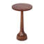 Table d'appoint de patio avec tablette, brun