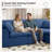 110'' Comfy L Shaped Sectional Modular Cloud Sofa with Ottoman, Oversized Compression Deep Seat Couch, 3 Seater Living Room Set-910451958