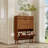 Designer Curved Three-dimensional Texture Fluted Panel Shoe Storage Cabinet-465478783