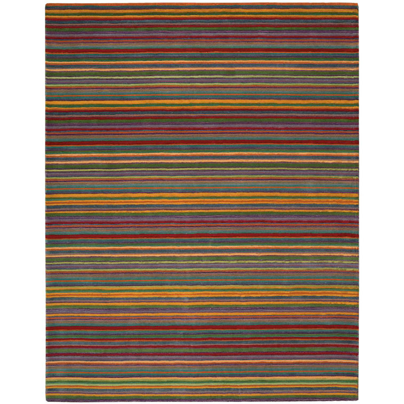 Tapis multicolore en laine touffeté à la main Pandora, Rectangle 2 pi 6 po x 4 pi