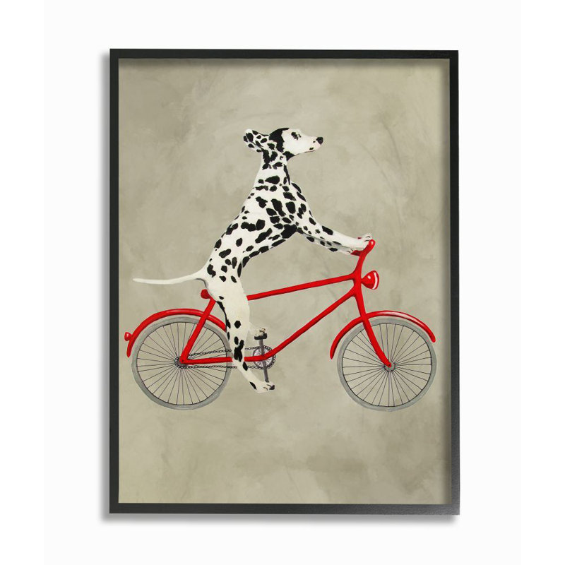 Décoration murale Affonso Dalmatian, H 14 po x l 11 po x P 1,5 po, Giclée encadrée noir minuit