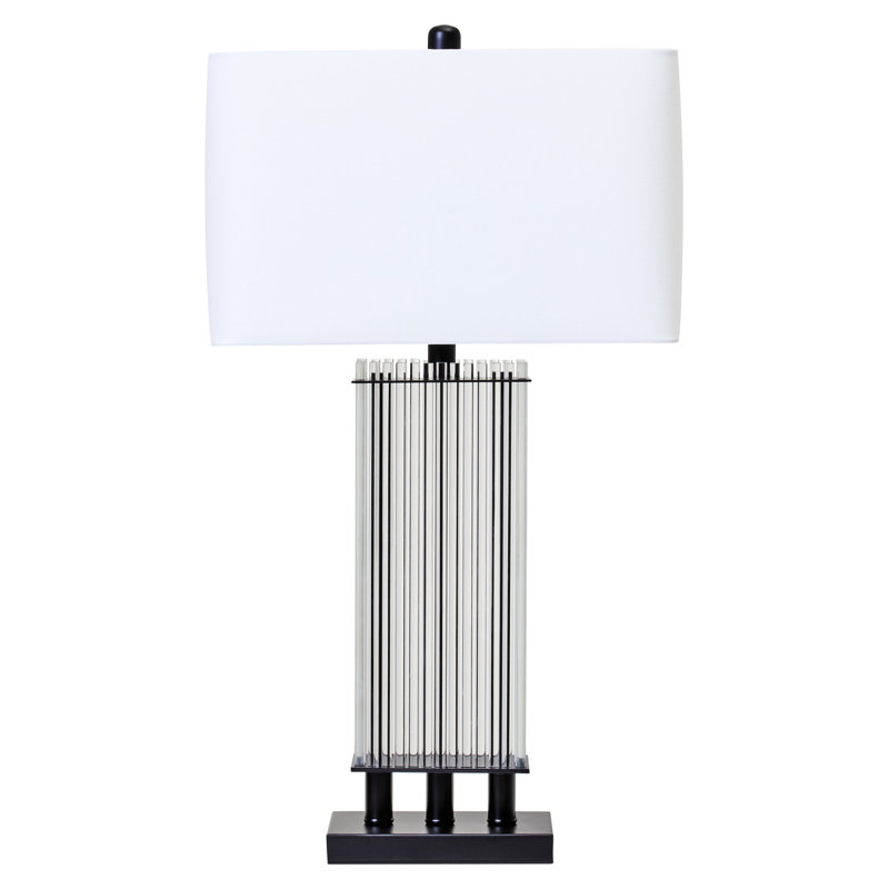 Table Lamp, Black/Clear