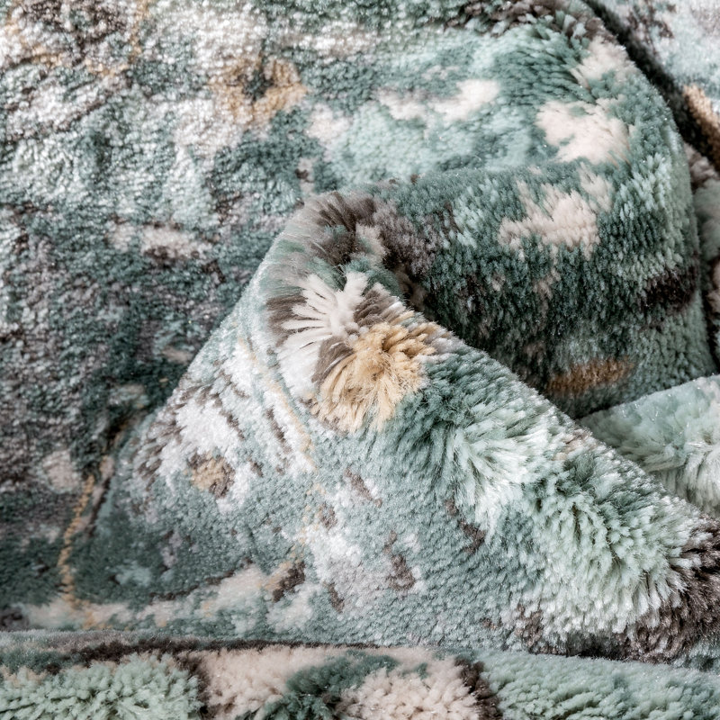 Cortland Blue/Green Floral Vintage Distressed Rug, Rectangle 120 x 160cm