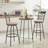 Bumpy Swivel Upholstered Adjustable Height Counter Stool with Metal Frame-381289882