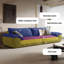 Coussin modulaire en polyester vert-37446440-37446446