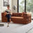 78.8" Upholstered Loveseat Convertible Sleeper Sofa Bed With 2 Pillows, Compression Sofa With Metal Frame and Folding Mattress Couch Removable Washable-114193244
