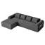 Canapé modulaire de 105,5 po, canapé modulaire avec repose-pieds et 4 coussins, sièges profonds en forme de L pour le salon, canapé rembourré en chenille minimaliste moderne, aucun assemblage requis-1275019937-1275019943