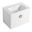 Ensemble de meuble-lavabo simple 18,5 po avec plateau en céramique Zalea-957995808