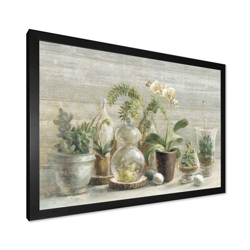 « composition de orchidées », reproduction d’image sur toile, Cadre noir, H 36 po x l 46 po x P 1,5 po