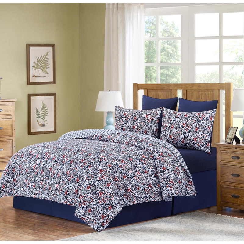 Ensemble de literie pour courtepointe 3 pièces Americana Paisley, Double/Grand