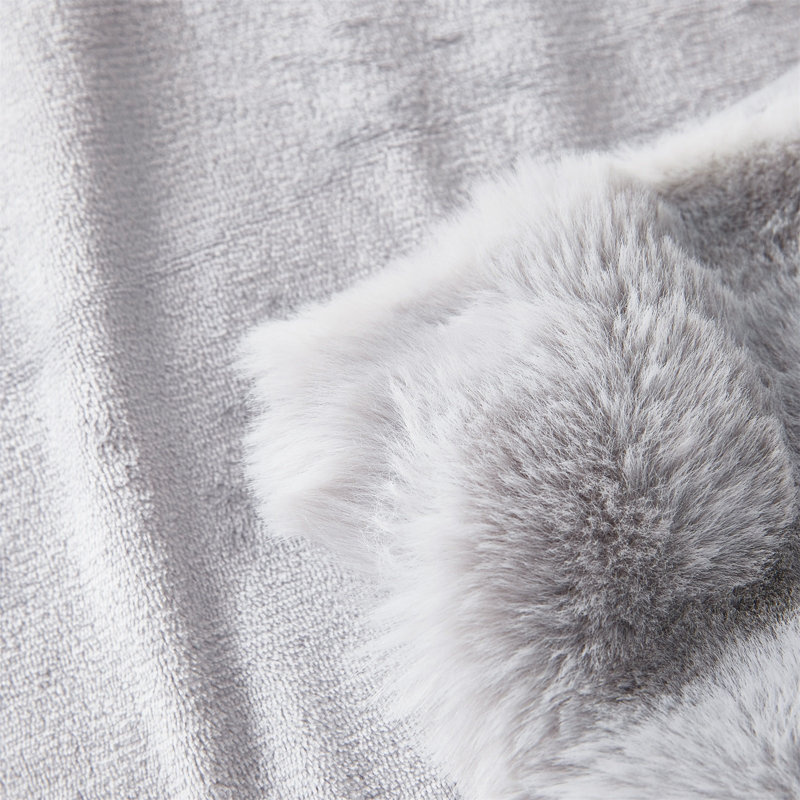 Jeté tricoté, Gris, L 63 po x L 78 po